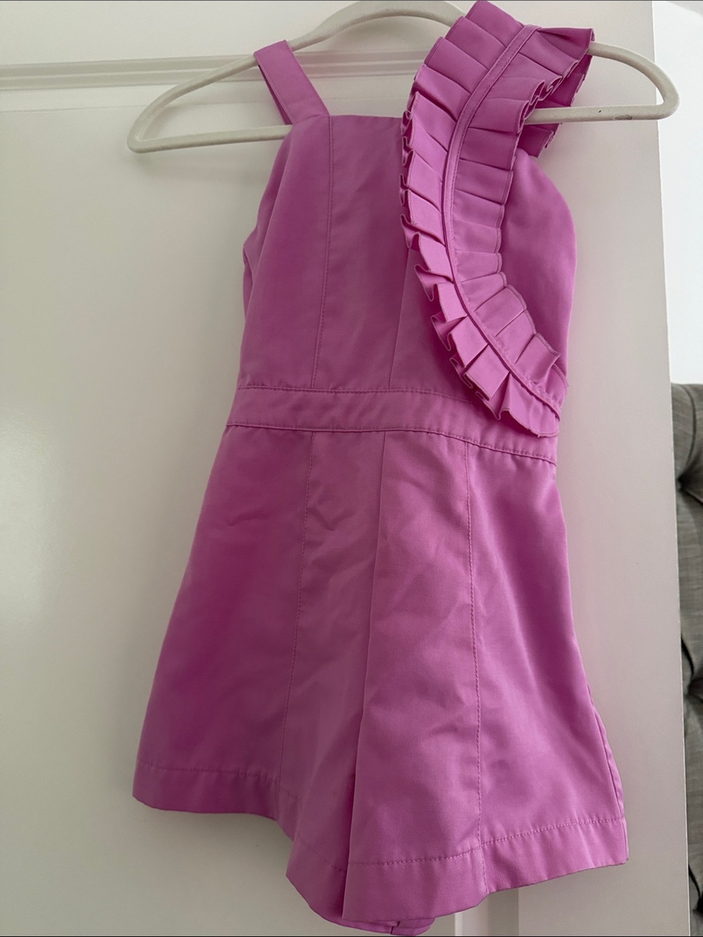 Habitual Girls lavender One-Shoulder Ruffle Romper